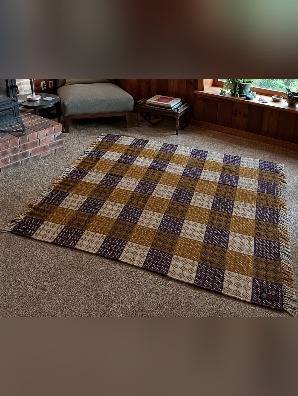 Pure Virgin Wool Te Ariki Travel Rug Blanket neutral Excellent NZ LN vintage